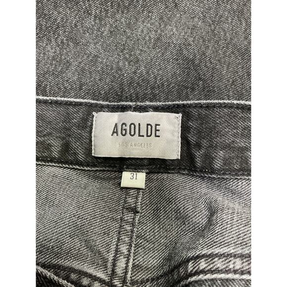 Agolde Cooper Cargo Black Cotton Denim Jean Size 31 - Picture 4 of 5